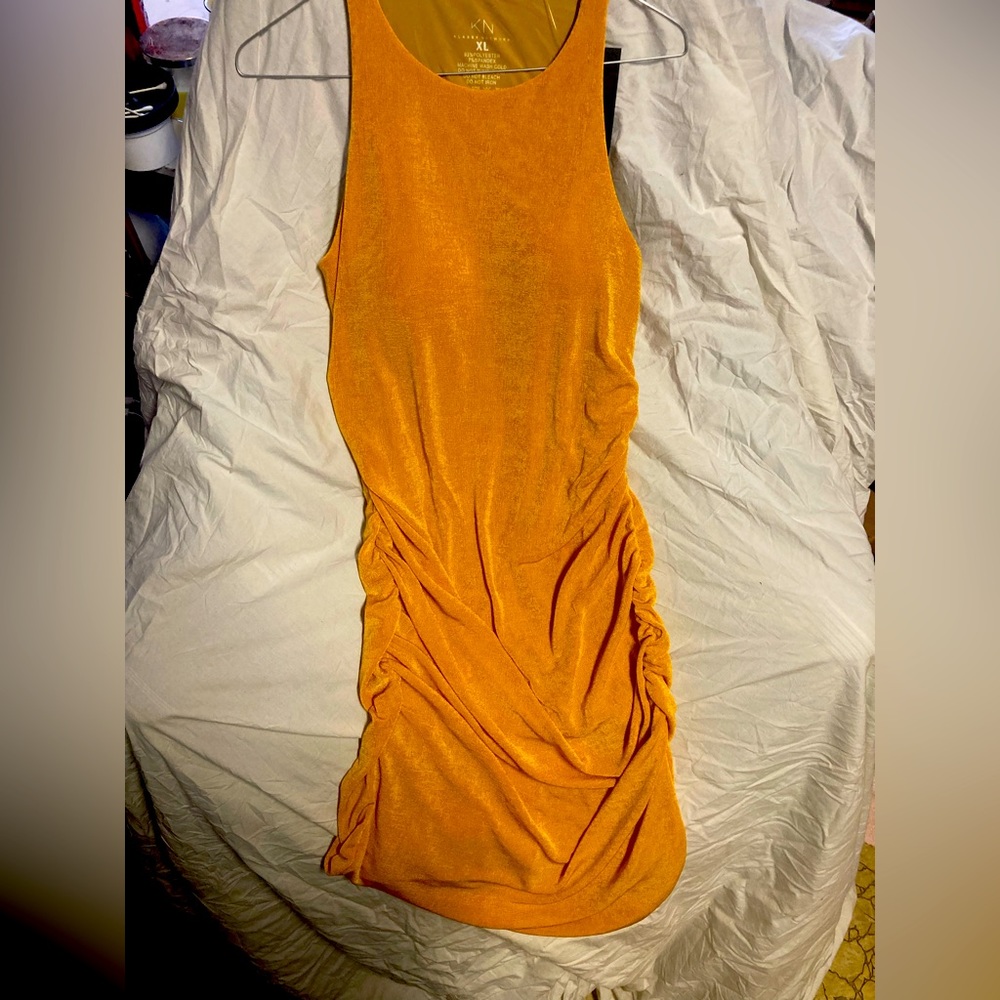 High neck open back brami dress